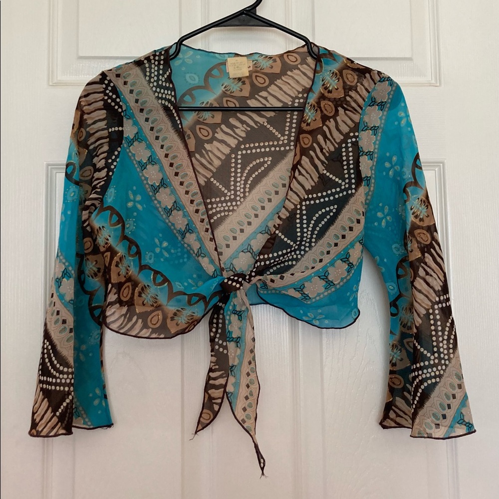 Check It Out Brand Crop Top with front tie